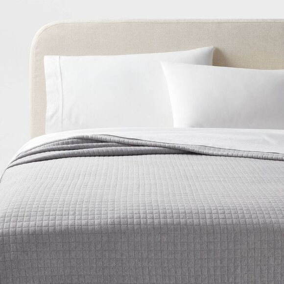Threshold Other - Threshold - Full/Queen Jersey Quilt Heather Gray - Threshold Gray